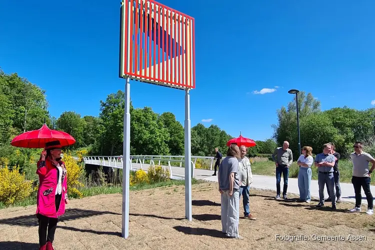 Fietsroute verrijkt met eerste kunstwerk